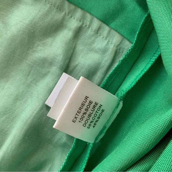 Diane Von Furstenberg Bermuda Shorts Kelly Green Silk - Vintage, Gisi Sz 8 - Picture 10 of 13